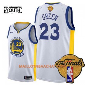 Maillot NBA Golden State Warriors Draymond Green 23 2018 NBA Finals Patch Nike Blanc Swingman - Enfant